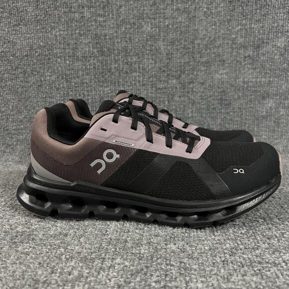 On Cloudrunner Waterproof Shoes Womens Size 8.5 Black Pink Running Sneakers - Picture 1 of 9